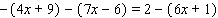 Solve the equation.   Express your answer as an integer or a fraction reduced to lowest terms.