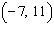 For the equation complete the ordered pair   .   A)    B)    C)    D)    E)   
