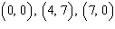 For the following equation, complete the given ordered pairs.     A)    B)    C)    D)    E)   