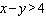 In the graph below, name the linear inequality in two variables that is represented by the shaded region.   A)    B)    C)    D)    E)   