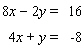 Solve the system of linear equations by graphing.   A)    B)    C)    D)    E)   