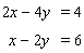 Solve the system of linear equations by graphing.   A)    B)    C)    D)   
