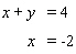 Solve the system of linear equations by graphing.   A)    B)    C)    D)    E)   