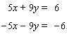 Solve the system of linear equations by elimination.   A)    B)    C)    D)  The lines are parallel.   E)  The lines coincide.