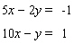Solve the system by eliminating the   variable.   A)    B)    C)    D)  The lines are parallel.   E)  The lines coincide.