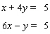 Solve the system of linear equations by the elimination method.   A)    B)    C)    D)  The lines are parallel.   E)  The lines coincide.