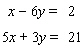 Solve the system of linear equations by the elimination method.   A)    B)    C)    D)  The lines are parallel.   E)  The lines coincide.