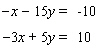 Solve the system by eliminating the   variable.   If the system is dependent or inconsistent , indicate this.