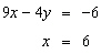 Solve the system using the substitution method.   If the lines coincide, answer dependent . If the lines are parallel, answer no solution . A)    B)    C)    D)  dependent E)  no solution