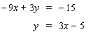 Solve the system using the substitution method.   If the system is dependent or inconsistent , or if there is no solution , indicate this.