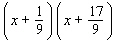 Multiply binomials using the FOIL method.   A)    B)    C)    D)    E)   