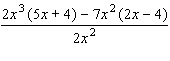 Simplify the numerator, and then divide.  