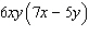Factor the expression by taking out the greatest common factor.   A)    B)    C)    D)    E)   