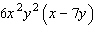 Factor the expression by taking out the greatest common factor.   A)    B)    C)    D)    E)   