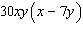 Factor the expression by taking out the greatest common factor.   A)    B)    C)    D)    E)   
