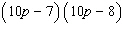 Factor the problem completely. First, factor out the greatest common factor, and then factor the remaining trinomial.   A)    B)    C)    D)    E)   
