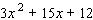 Factor the problem completely. First, factor out the greatest common factor, and then factor the remaining trinomial.  