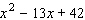 Factor the trinomial.  