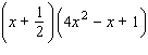 Factor the expression as the sum or difference of two cubes.   A)    B)    C)    D)    E)   