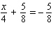 Solve the following equation. Be sure to check each answer in the original equation if you multiply both sides by an expression that contains the variable.   A)    B)    C)    D)    E)  no solution