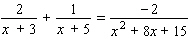 Solve the following equation. Be sure to check each answer in the original equation if you multiply both sides by an expression that contains the variable.   A)    B)    C)    D)    E)  no solution