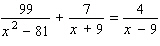 Solve the following equation. Be sure to check each answer in the original equation if you multiply both sides by an expression that contains the variable.   A)    B)    C)    D)    E)  no solution