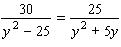 Solve the following equation. Be sure to check each answer in the original equation if you multiply both sides by an expression that contains the variable.   y = __________