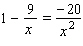 Solve the following equation. If impossible, answer no solution . Be sure to check each answer in the original equation if you multiply both sides by an expression that contains the variable.   x = __________