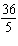 One number is 5 times as large as another. The sum of their reciprocals is   . Find the two numbers. A)    B)    C)    D)    E)   