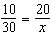 Solve the following proportion.   A)    B)    C)    D)    E)   