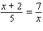 Solve the following proportion.  