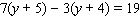 Solve the equation.   A)  y = - 5 B)  y = 3 C)  y = - 2 D)  y = 5 E)  y = - 1