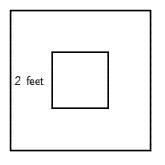 A garden is in the shape of a square with a perimeter of 36 feet. The garden is surrounded by two fences. One fence is around the perimeter of the garden, whereas the second fence is 2 feet from the first fence, as the figure indicates. If the material used to build the two fences is $1.84 per foot, what was the total cost of the fences?   $__________