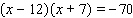 Solve the equation.   x = __________