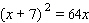 Solve the equation.   x = __________