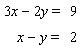 Given the graph of the following equations. Find the solution of the system of these equations.     A)  (5, 3)  B)  (-5, 3)  C)  (-5, -3)  D)  The system is inconsistent E)  The system is dependent