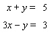 Solve the following system by the addition method.   A)  (3, 2)  B)  (-3, -2)  C)  (2, 3)  D)  The system is inconsistent E)  The system is dependent