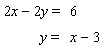 Given the graph of the following equations. Find the solution of the system of these equations.   If the system is dependent or inconsistent, indicate this.  