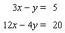 Solve the following system by the substitution method.   If the system is dependent or inconsistent, indicate this.