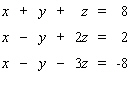 Solve the system.   If the system is dependent or inconsistent, indicate this.