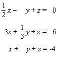 Solve the system.   If the system is dependent or inconsistent, indicate this.