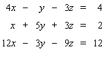 Solve the system.   If the system is dependent or inconsistent, indicate this.