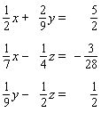 Solve the system.   If the system is dependent or inconsistent, indicate this.