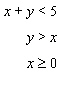 Graph the solution set for the system of linear inequalities.   A)    B)    C)    D)   