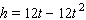 Hali is tossing a quarter into the air with an underhand motion. The distance the quarter is above her hand at any time is given by the function   where h is the height of the quarter in feet, and t is the time in seconds. Use the data from the table to graph the function. TIME (SEC)  FUNCTION RULE DISTANCE (FT)  t   h 0   0 0.1   1.08 0.2   1.92 0.3   2.52 0.4   2.88 0.5   3 0.6   2.88 0.7   2.52 0.8   1.92 0.9   1.08 1   0 A)    B)    C)    D)   