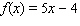 Let   and   . Find the function   . A)    B)    C)    D)    E)   