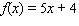 Let   and   . Find the function   . A)    B)    C)    D)    E)   