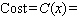 A company manufactures and sells diskettes for home computers. Here are the equations they use in connection with their business. Number of diskettes sold each day:   Selling price for each diskette:   Daily fixed costs:   Daily variable costs:     the difference between revenue and cost.   the product of the number of diskettes sold each day and the selling price of each diskettes.   the sum of the fixed costs and the variable costs. Find the profit function   . A)    B)    C)    D)    E)   