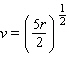 The maximum speed ( v )  that an automobile can travel around a curve of radius r without skidding is given by the equation   where v is in miles per hour and r is measured in feet. What is the maximum speed a car can travel around a curve with a radius of 360 feet without skidding? A)  The maximum speed is 180 mph. B)  The maximum speed is 25 mph. C)  The maximum speed is 12 mph. D)  The maximum speed is 90 mph. E)  The maximum speed is 30 mph.