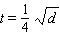 The time t in seconds it takes an object to fall d feet is given by the following equation.   An object took 40 seconds to fall to the ground. From what distance must it have been dropped? A)  It have been dropped from 12,800 feet. B)  It have been dropped from 25,600 feet. C)  It have been dropped from 640 feet. D)  It have been dropped from 51,200 feet. E)  It have been dropped from 6,400 feet.